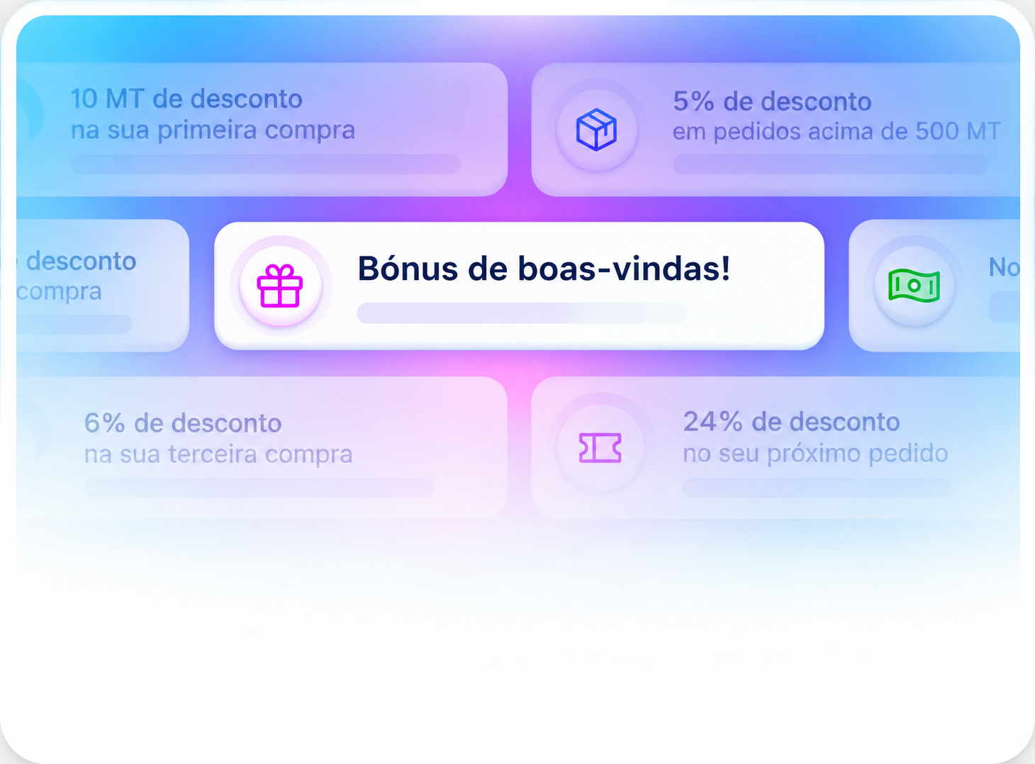 Ilustração de presente com etiquetas de desconto